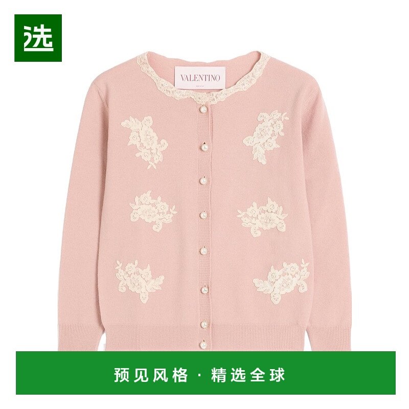 香港直邮Valentino 羊毛刺绣蕾丝开衫 BKA09E938