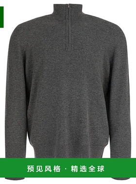 1h可退 香港直邮VINCE 男士 拉鍊領針織衫 MR8066577A grey灰色