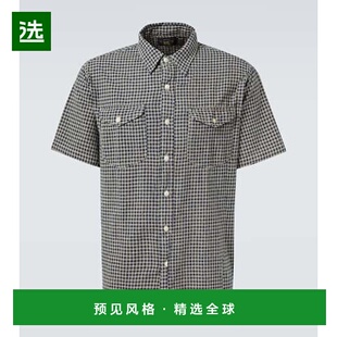 1h可退 香港直邮RRL 拉夫·劳伦RRL 男士 格子棉质亚麻衬衫