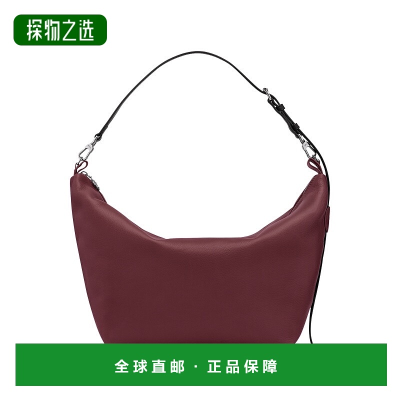 自营欧洲直邮LONGCHAMP珑骧 女士酒红色Le Slouchy 单肩包