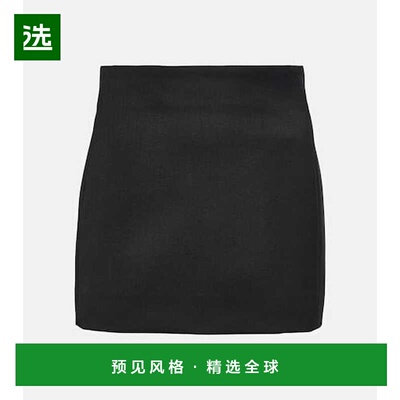 1h可退 香港直邮wardrobenyc 女士 羊毛迷你半身裙 black黑色 舒