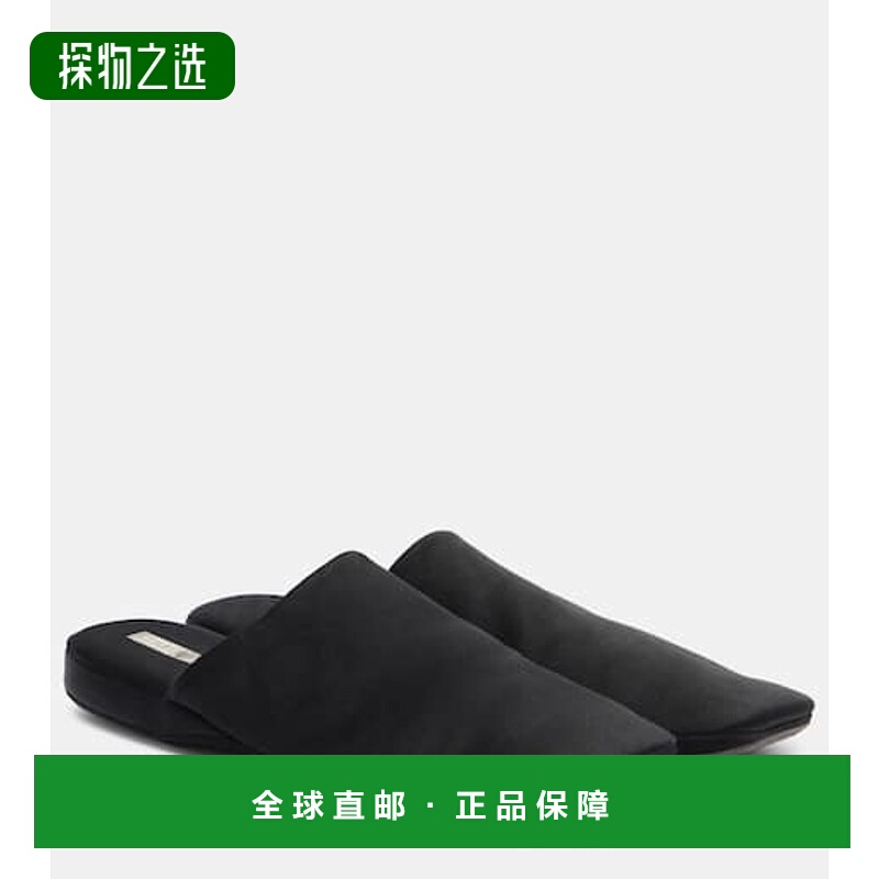 香港直邮calvin klein 女士 Hugh 绸缎凉拖 black黑色 舒适时尚