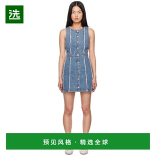 1h可退 【美国直邮】Re Done 蓝色磨边牛仔迷你连衣裙 女装 女士