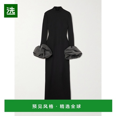 1h可退 香港直邮SOLACE LONDON 女士 Viviana 荷叶边水晶装饰绉纱