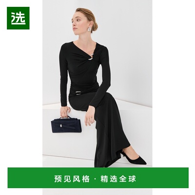 1h可退 香港直邮VERONICA BEARD 女士 Viela 连衣裙 black黑色 舒