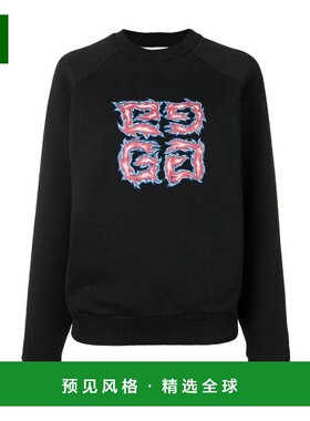 香港直发Givenchy纪梵希女士黑色圆领徽标卫衣时尚BW70633Z1L长袖