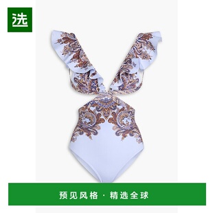 剪口荷叶边印花泳衣 女士 3917WSS242 香港直邮ZIMMERMANN 1h可退