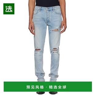 1h可退 香港直邮AMIRI 男士 蓝色 MX1 牛仔裤 AMDNSY1148