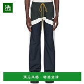 绿色赛车运动裤 1h可退 外穿显 海军蓝 美国直邮 Rhude