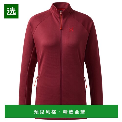 香港直邮haglofs 女士户外风衣 1056143CARMINERED CO 红色