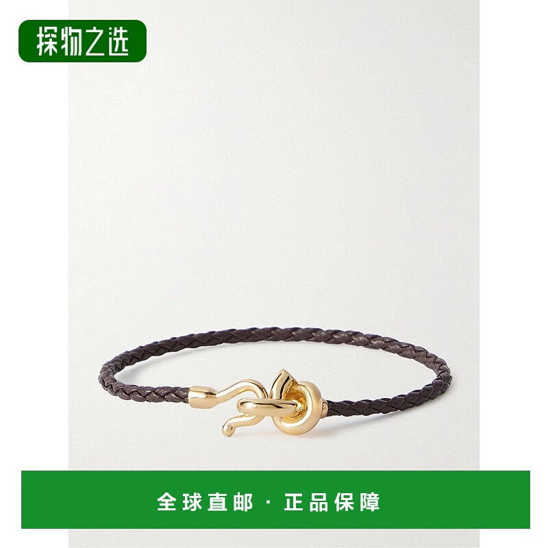 香港直邮Bottega Veneta 葆蝶家 女士 打结镀金编织皮革手链 8460