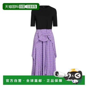 舒適時尚 1h可退 black黑色 中長連衣裙 香港直郵Maje 女士