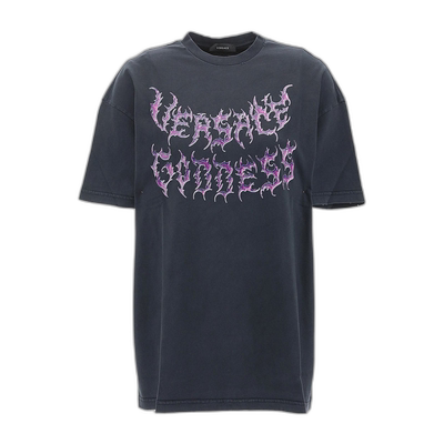 香港直邮Versace 徽标短袖T恤 10095481A07261范思哲下摆