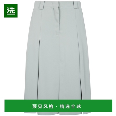香港直邮N21 女士半身裙 C06151595257 AW2025 绿色 百褶半身裙