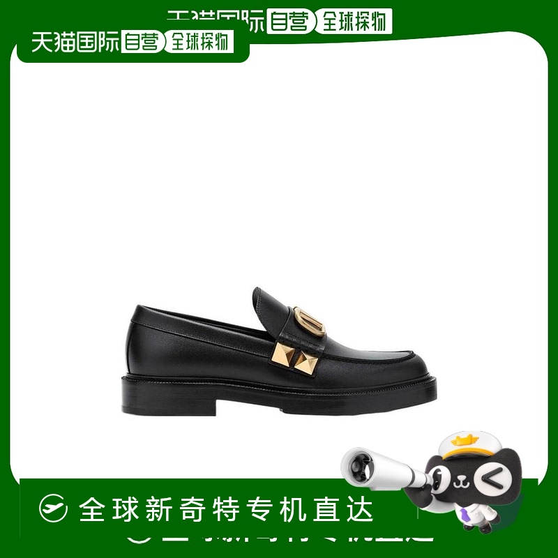 【99新未使用】香港直邮Valentino 铆钉标志小牛皮乐福鞋 YS0F09E