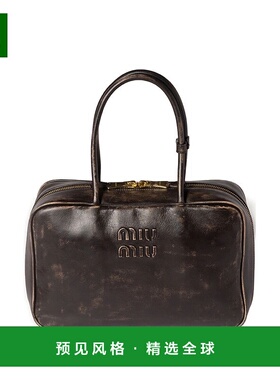香港直邮Miu Miu 缪缪 女士 Beau 皮革手提包 5BB117AF6P