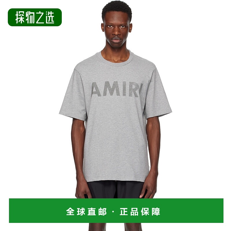 香港直邮AMIRI 男士 灰色 Stencil T 恤 AMJYTE1214针织