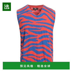 1h可退 香港直邮Stussy 斯图西 男士 无袖毛衣 red红色 舒适时尚