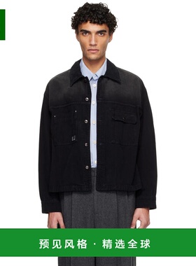 1h可退 香港直邮Wooyoungmi 吴阳米 男士 黑色衬衫 W253SH13