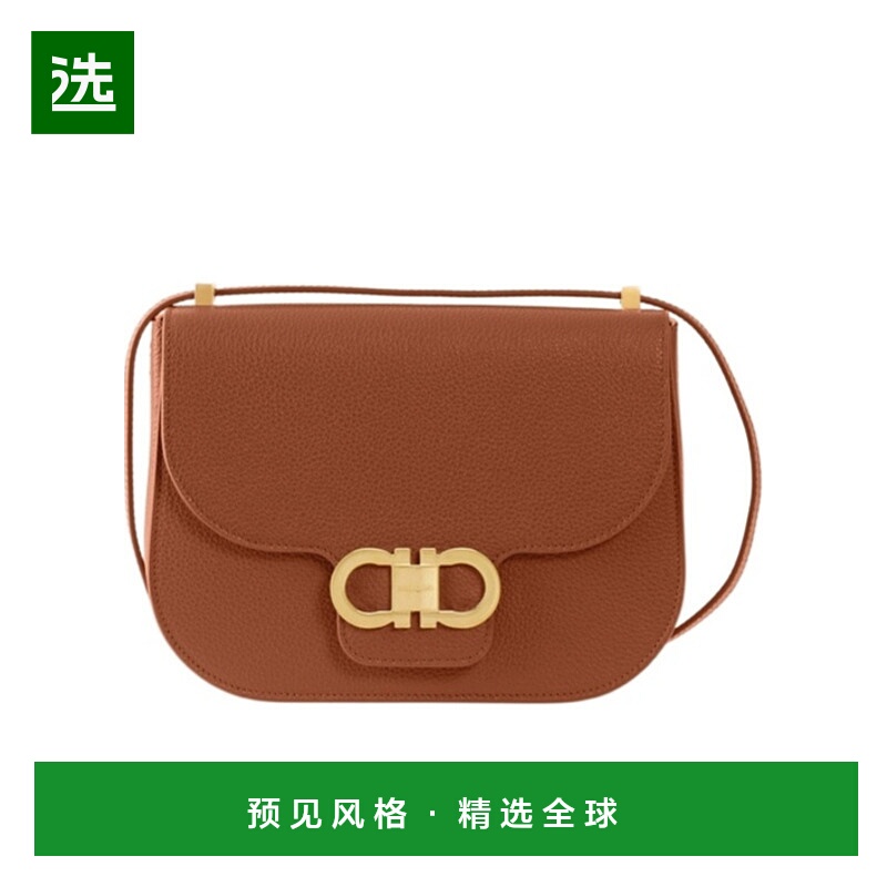 香港直邮Salvatore Ferragamo 双 Gancini 斜挎包（XS） 219867