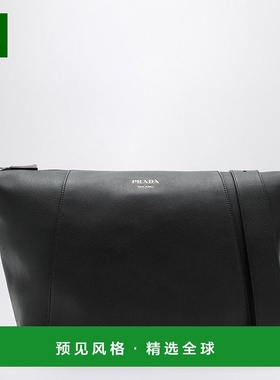 1h可退 香港直邮Prada 普拉达 男士 黑色皮革肩包 2VH177OOO2CYS