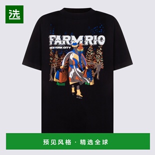 香港直邮FARM RIO 女士T恤 354560L0002 SS2026 黑色 Nyc Skating