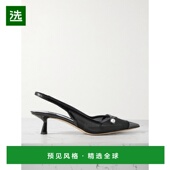 Choo 周仰杰 香港直邮Jimmy 女士 Amita 人造珠宝装 饰皮革边网