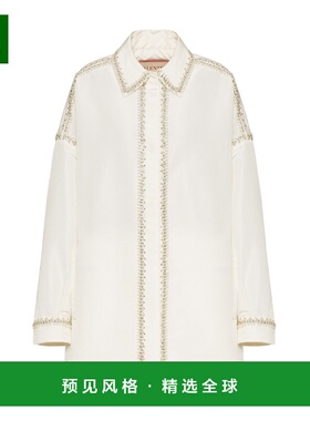 香港直邮VALENTINO 女士外套 1B3CI0RC6DE001 AW2022 白色 罗缎刺