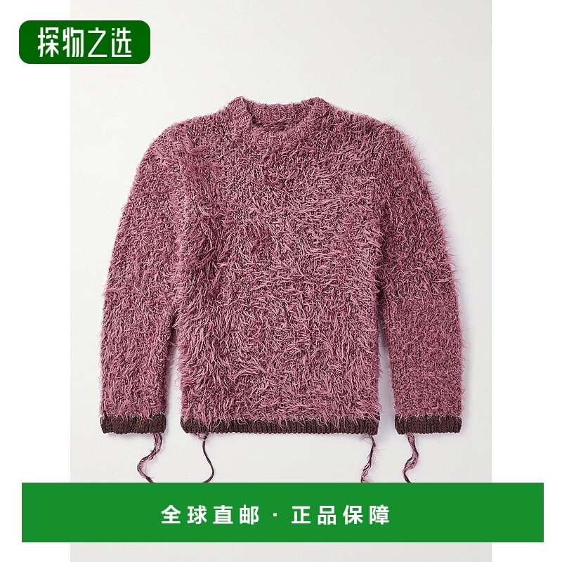香港直邮1h可退 Sacai 男士 拉绒针织毛衣 2503838M789 pink粉色