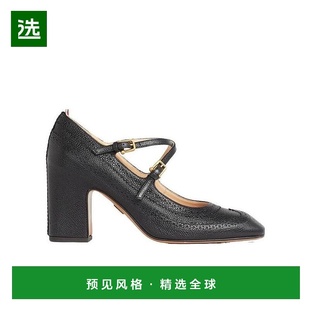 女鞋 卵石纹皮粗跟玛丽珍鞋 FFH219A06257 Browne 香港直邮Thom