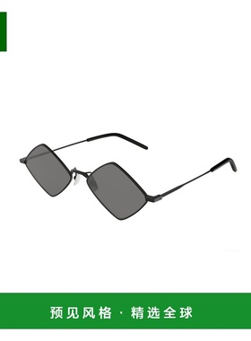 香港直邮Saint Laurent 黑色方形框太阳镜 SL302LISAMETAL
