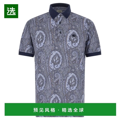 1h可退 香港直邮ETRO 男士POLO衫 MRMD0004AKF79X0880 SS2026 蓝