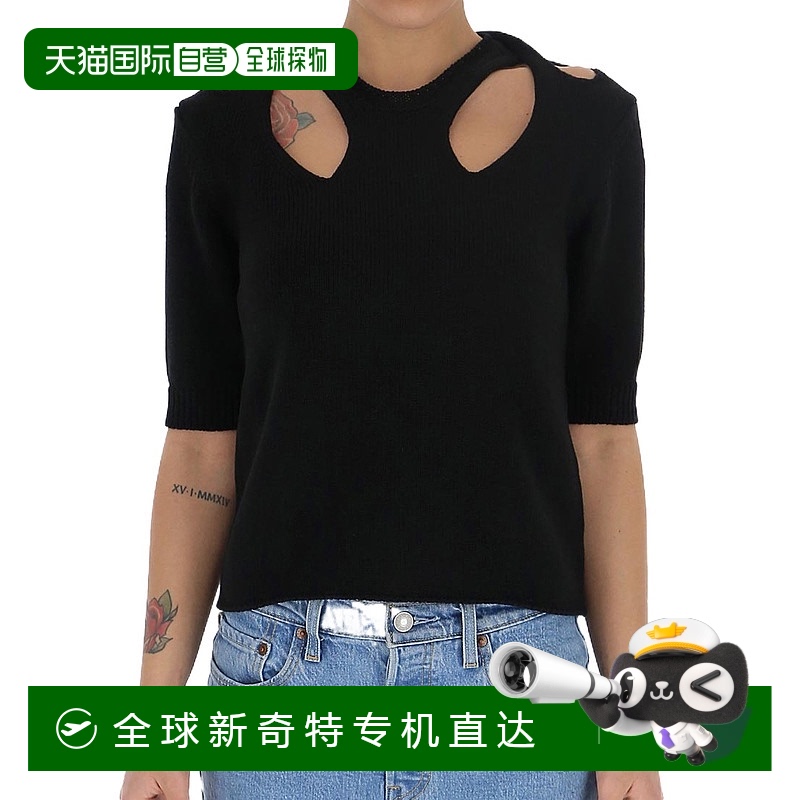 香港直邮Chloe 黑色圆领套衫 C21UMP22600