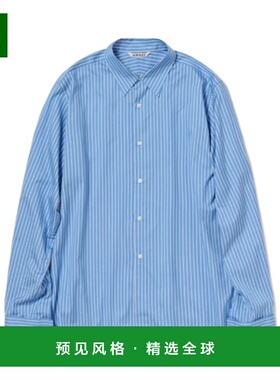 香港直邮AURALEE 男士衬衫 A25AS02CSBLUESTRIPE AW2025 蓝色