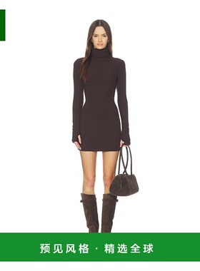 1h可退 香港直邮enza costa 女士 针织高领长衫式连衣裙 VK5452