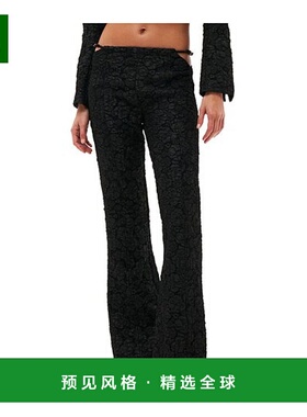 香港直邮Ganni 提花休闲裤 F8024阔腿裤喇叭裤