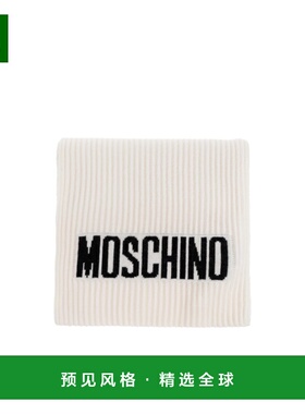 香港直邮MOSCHINO 男士围巾 50242M5874002 AW2025 白色 徽标围巾