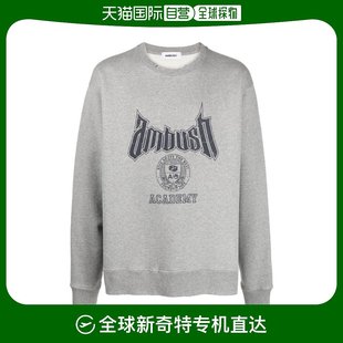 韩国直邮AMBUSH23FW连帽卫衣男BMBA034F23FLE001Grey