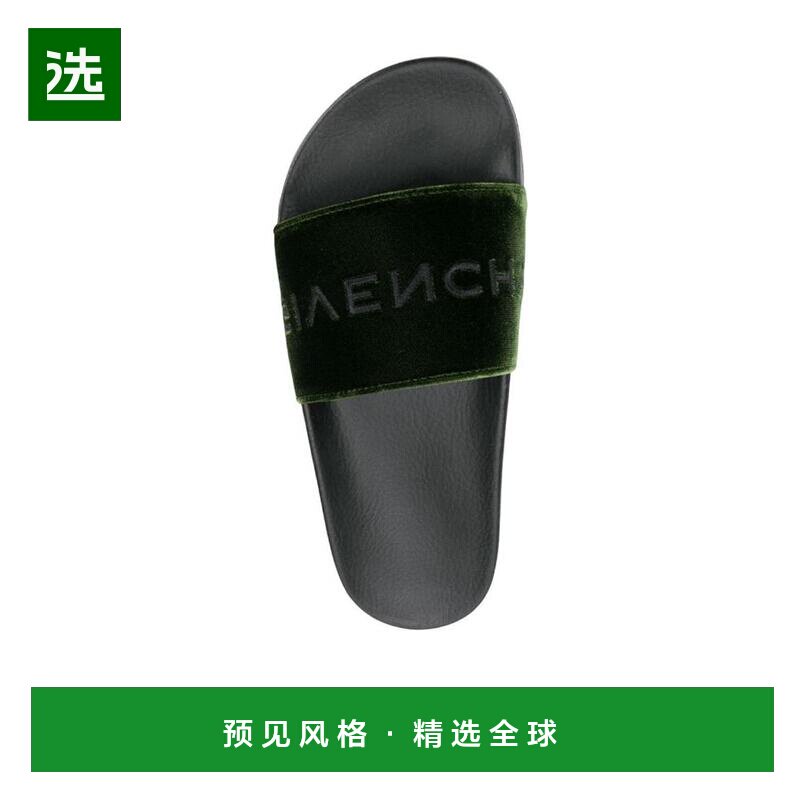 香港直发Givenchy纪梵希女士绿色logo带凉鞋简约休闲BE3004E09W