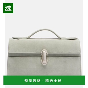 1h可退 香港直邮SAVETTE 女士 Symmetry 绒面革手提包 grey灰色