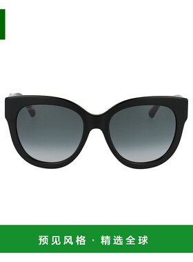 1h可退 香港直邮Jimmy Choo 周仰杰 女士 黑色亮片醋纤太阳眼镜 J