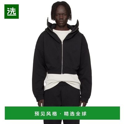 1h可退 香港直邮Entire Studios 男士 黑色 Cropped Full Zip 连