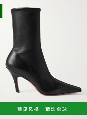 1h可退 香港直邮Amina Muaddi 女士 Jamie 皮质短靴 JAMIESTRETCH