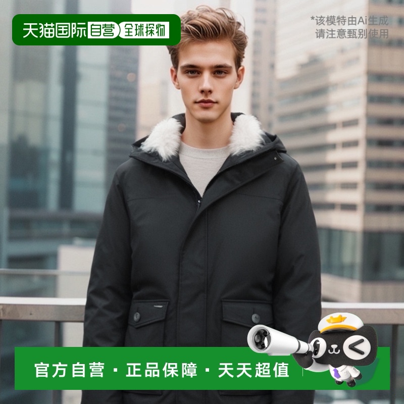 韩国直邮Nobis 伊夫 黑色 羽绒服 加拿大白鸭绒填充外套