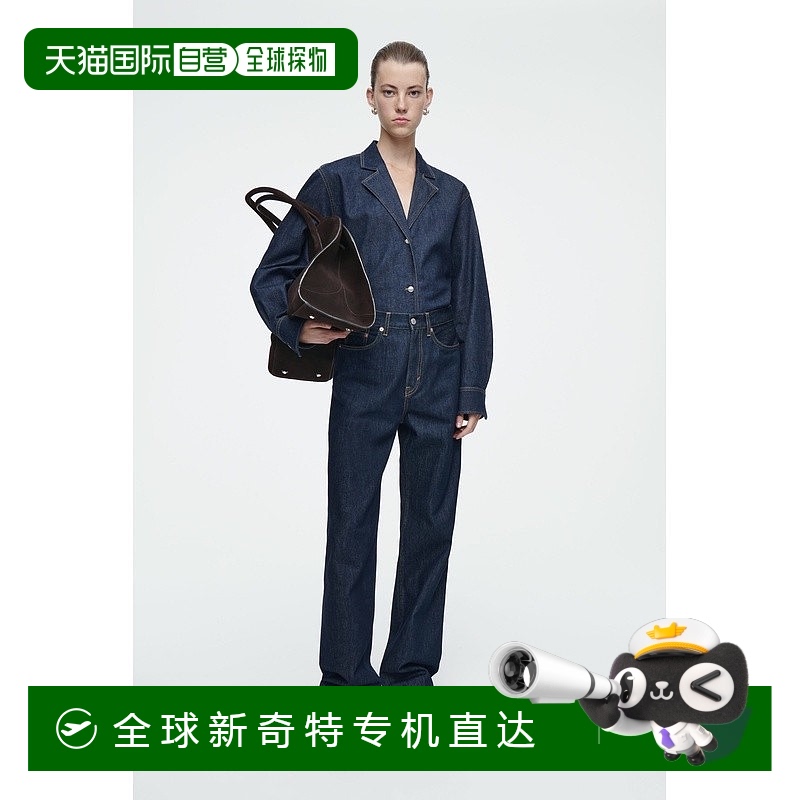 欧洲直邮COS 女士深褐色皮革乐福鞋新款