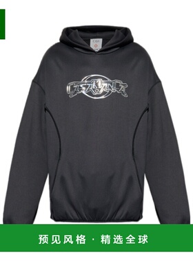 香港直邮CASABLANCA 男士卫衣 UAW25JTP426 AW2025 黑色 徽标连帽