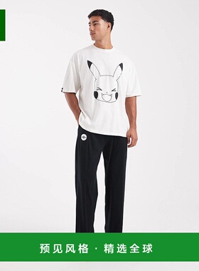 1h可退 香港直邮ASOS 男士 Pokémon 设计睡衣套装(黑色)