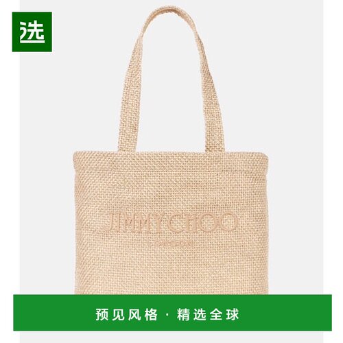 1h可退 香港直邮Jimmy Choo 周仰杰 女士 Beach 中号刺绣手提包