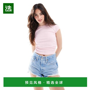 1h可退 香港直邮Levi'S 李维斯 女士 501 经典浅水洗短裤