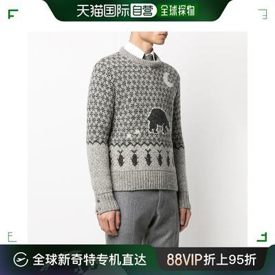 香港直邮THOM BROWNE 灰色男士针织衫/毛衣 MKA364A-Y1502-982